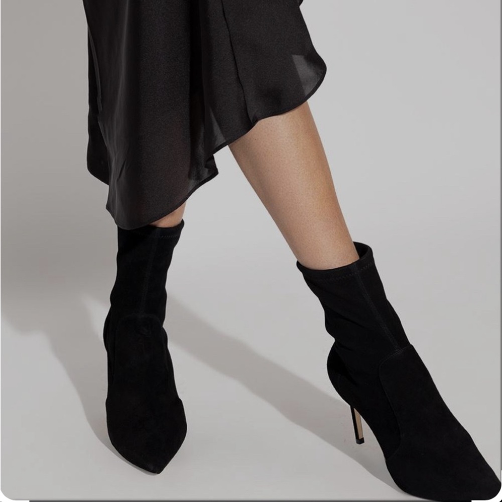 Stuart Weitzman Mid-Calf Sock Boots
